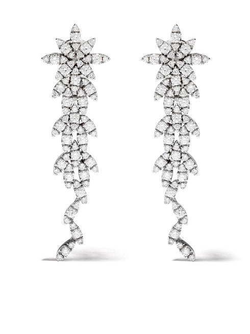 18kt white gold Ghirlanda diamond earrings